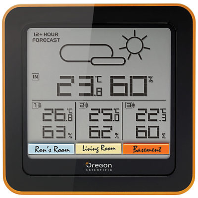 Oregon Scientific Multi-Zone Weather Clock, Black Oregon Scientific Multi-Zone Weather Clock, Black